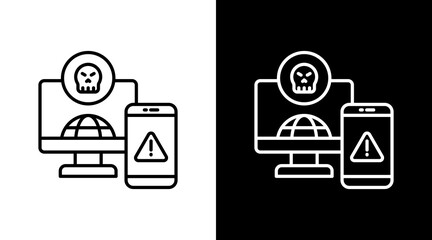 System Hack Outline White Icon Set Design © Zaiva Maysha