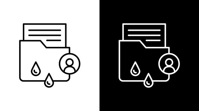 Data Leak Outline White Icon Set Design