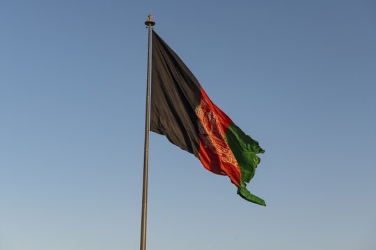Giant flag over Kabul, Afghanistan