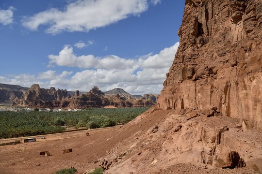 Rock of al-Khuraybah, Dadan or Dedan, near AlUla, Medina Province, Saudi Arabia, Arabian Peninsula