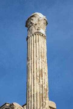 Column of Hadrian's Library against the sky, Athens, Greece