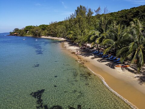 Aerial of Ong Lang beach, island of Phu Quoc, Vietnam