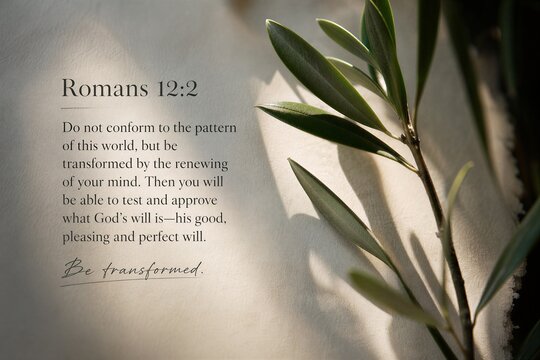 Romans 12:2 Scripture Text: Transformed by Renewing Your Mind Divine Will Guidance