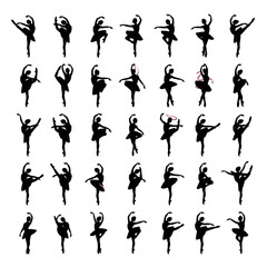 Ballet Dancer Silhouettes Collection © anis