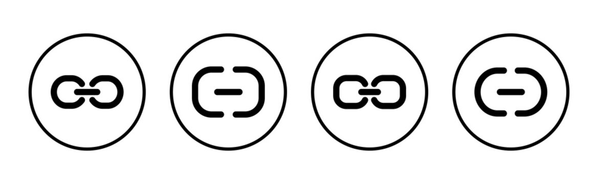 Link icon vector illustration. Hyperlink chain sign and symbol