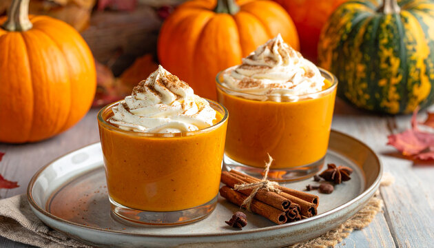 Delicious autumn pumpkin spice dessert