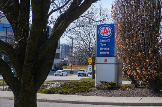 CAA Company Logo Signage in Toronto, Ontario, Canada