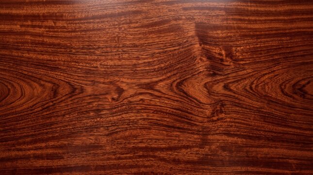 A close-up view of a polished dark wood surface with a rich brown color and distinctive grain pattern.