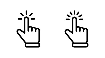 Fototapeta premium Hand cursor icon set vector. cursor sign and symbol. hand cursor icon clik