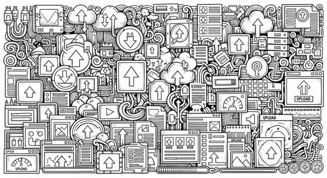 Diverse collection of medical and pharmaceutical icons arranged in a cohesive design layout.