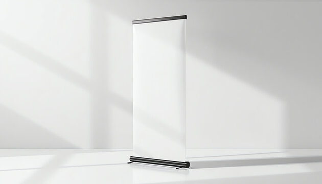 Rollup Banner, Standee Mockup grey color background