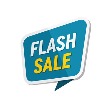 Flash Sale Discount Shopping Label.