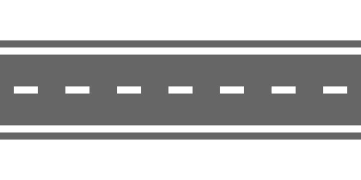Winding road. Journey traffic curved highway. Road to horizon in perspective. Winding asphalt empty line isolated vector concept