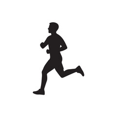 Fototapeta premium running man silhouette vector
