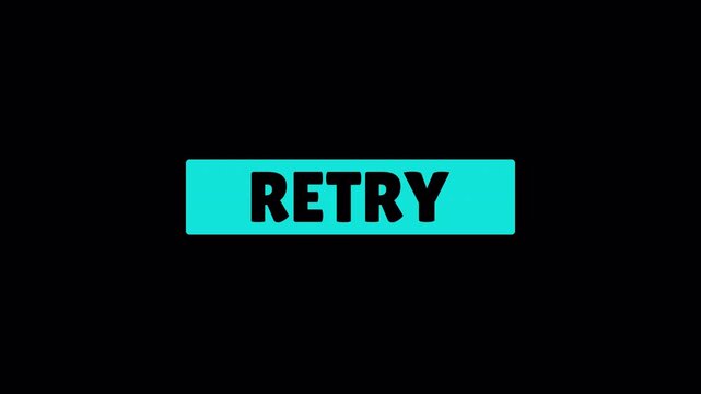 Minimal dark retry animation for application error screen, game restart, reload state and user interface loop.