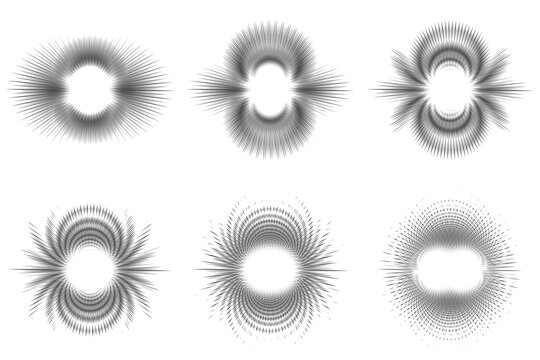electromagnetic waves vector background design elements set