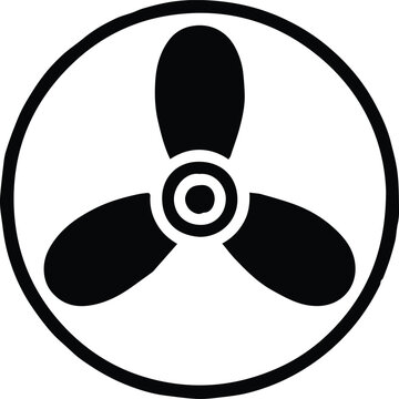 propeller rotor turbine icon for aircraft marine propulsion