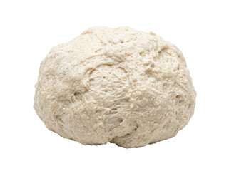 Fototapeta premium Raw bread dough ball isolated on transparent background, ready for bakery clipart, food stickers, print on demand, cooking T-shirt design, and sublimation projects.