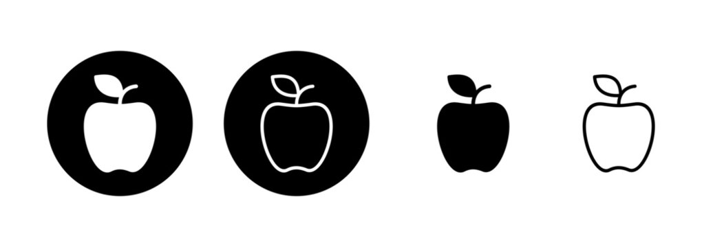 Apple icon logo design. Apple sign and symbols for web design.