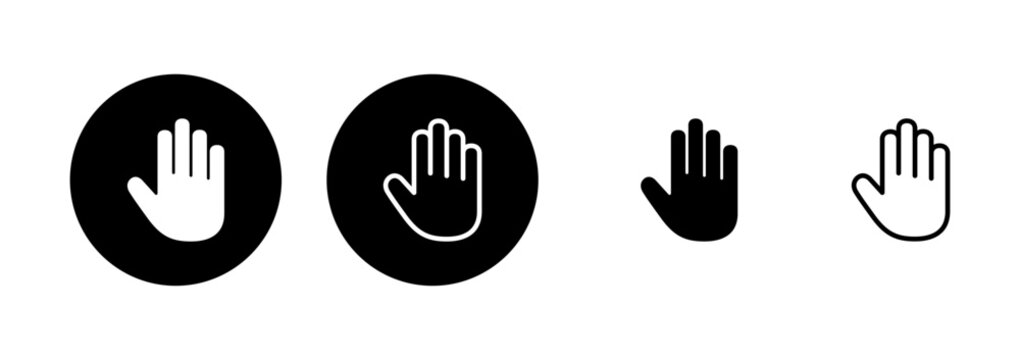 Hand icon logo design. hand sign and symbol. palm