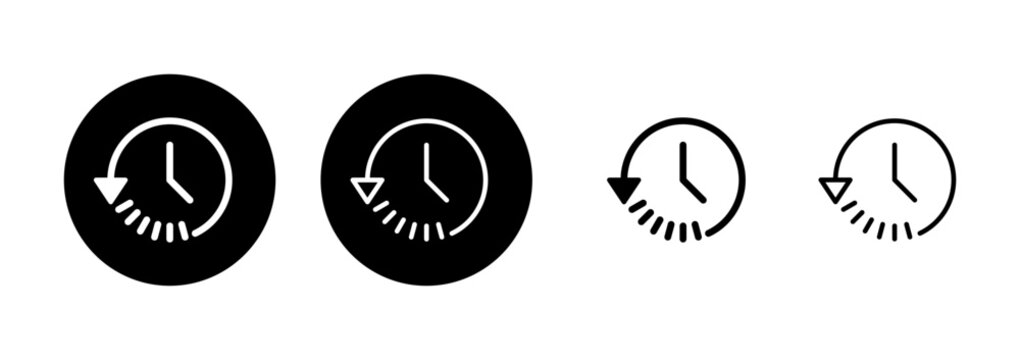 History icon logo design. recent event history sign and symbol
