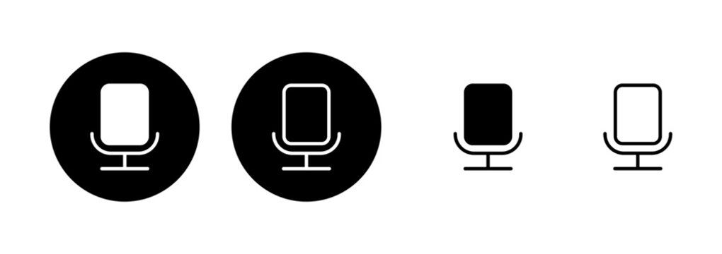 Microphone icon logo design. karaoke sign and symbol
