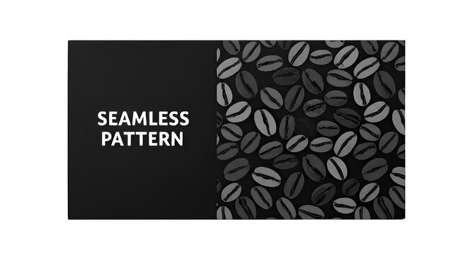 Seamless pattern of coffee beans design.