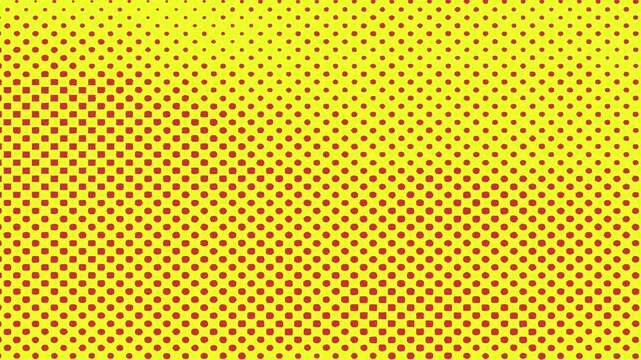 red halftone in yellow clear background