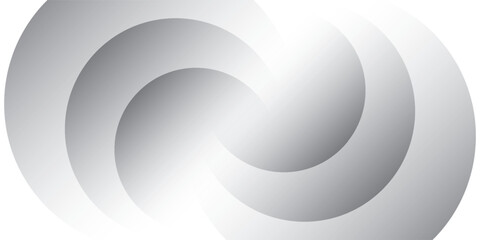 Obraz premium Abstract minimalist white background with grey gradient layered semi circles and arches eps10