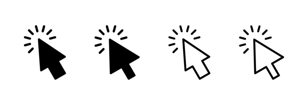 Click icon symbol for apps and websites. pointer arrow sign and symbol. cursor icon