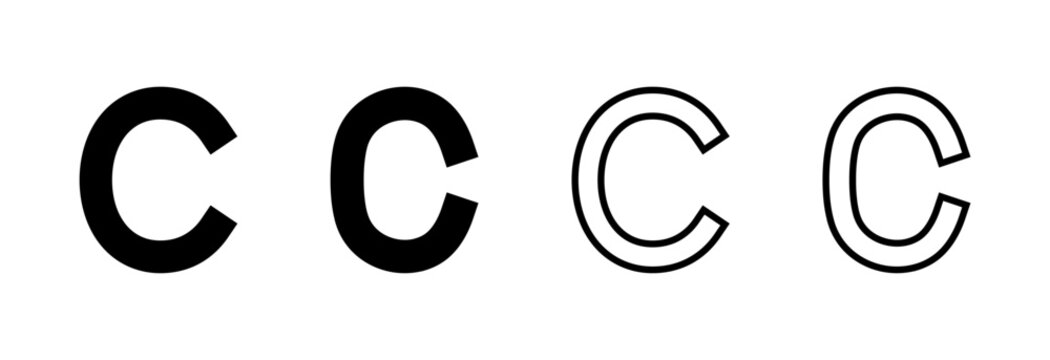 Copyright icon symbol for apps and websites. copyright sign and symbol