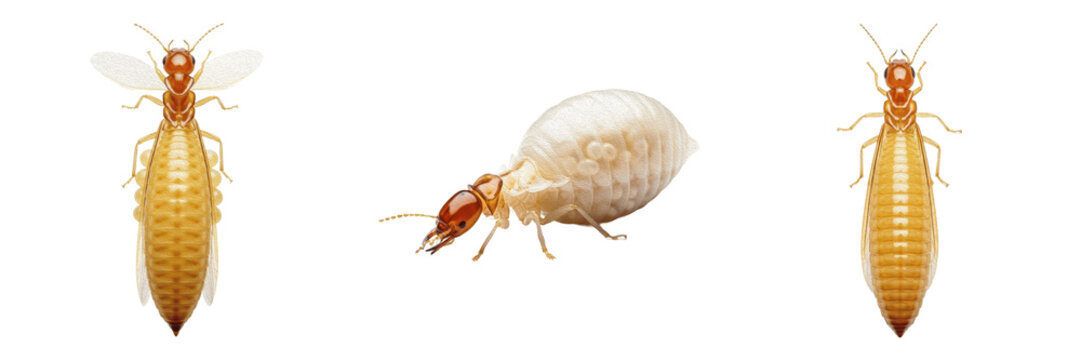 Queen mound-building termite, Macrotermes bellicosus, Termitidae family, macrotermitinae giant macro-physogastric queen, royal chamber concrete nest core, structural architecture mapping layout