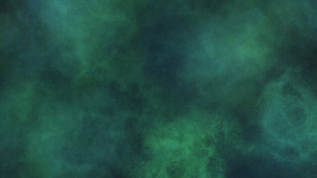 Deep green and teal cosmic nebula with rich textures and dramatic color depth. Powerful and moody space cloud ideal for creative and contemporary projects.