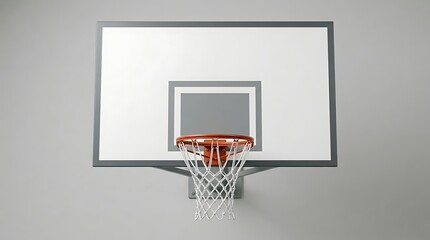 Naklejka premium Basketball hoop with backboard isolated on grey background