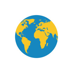 Fototapeta premium Globe Earth Planet World Map.