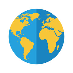 Fototapeta premium Globe Earth Planet World Map.
