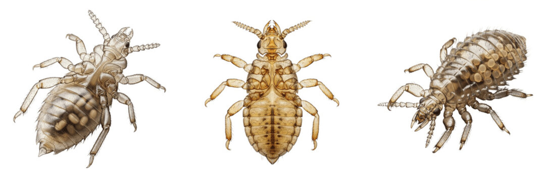Queen lice reproductive female, Haematopinus suis, Haematopinidae family, sucking hog louse gravid profile, subgenital plate configuration gonopod attachment egg cementing tracking index chart