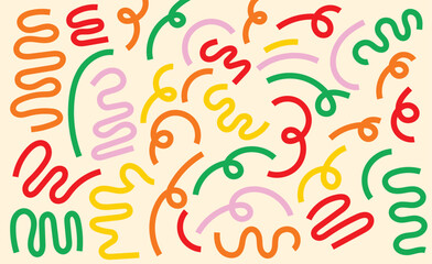 Obraz premium Design background line swirl stroke pop colorful unique abstract
