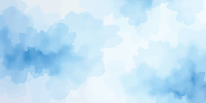 Abstract blue watercolor texture with soft blended clouds and shapes watercolor abstract background gradient creative minimalist template transparent
