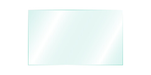 Glass effect square with light blue tint and shiny reflection. Transparent PNG.  © shikhakhatun