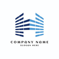 Fototapeta premium Creative H house building logo symbol concept. Real Estate Apartment Home Monogram luxury elegant logo web design