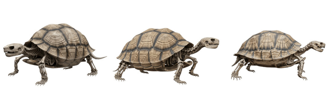 Tortoise skeleton, Testudo graeca, heavy shell anatomy, side profile layout, Testudinidae cryptodira testudines osteology, dome carapace ventral plastron fused ribs vertebral framework layout