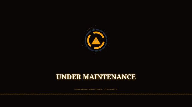 Glowing warning sign on dark background