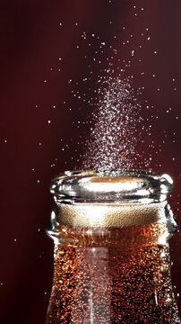 An open bottle of cola. Filmed on a high-speed camera at 1000 fps. High quality FullHD footage