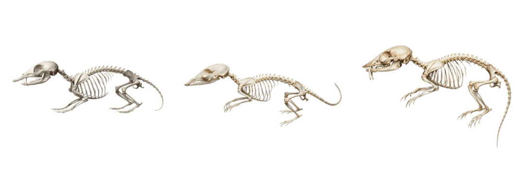 Shrew skeleton, Sorex araneus, tiny insectivore bone anatomy, Soricidae eulipotyphla small mammal osteology, zygomatic arch absence red-tipped dentition micro skeletal column mapping layout profile