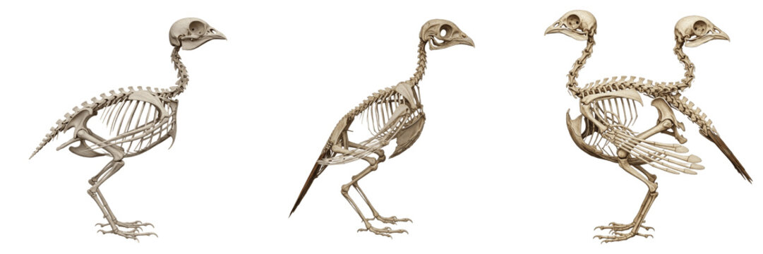 Partridge skeleton, Perdix perdix, side profile bird osteology, Phasianidae galliform landfowl skeletal frame, robust sternum keel scratch foot limb bones tracker layout format calibration chart