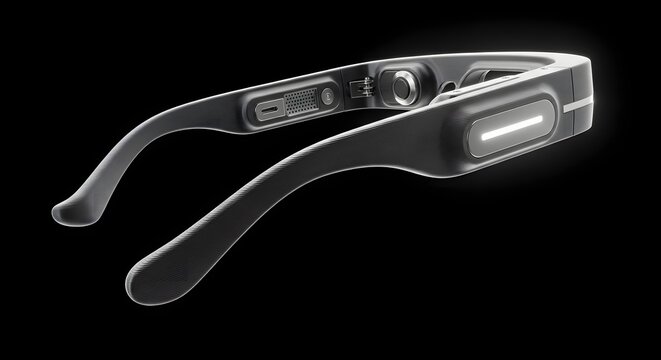 Oculus smart device for phone monitoring wearable technology concept close up
