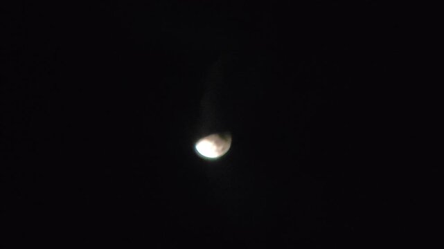 time lapse view of the moon in a cloudy sky at night