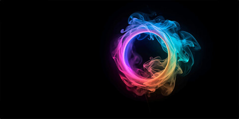 Abstract Blue and Red Smoke Energy Background with Futuristic Fractal Glow and Dynamic Wave Motion © Mohammad