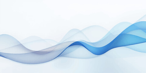 Obraz premium Abstract Blue Wave Background with Flowing Water Curves and Soft Light Design